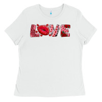 White love with kiss Ladies Tee - AdoDesignShop
