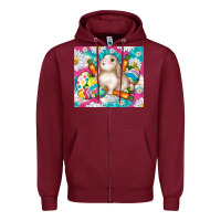 Burgundy easter day rabbit Zipper Hoodie - TumblerDesignByShophia