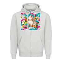 Dove Grey easter day rabbit Zipper Hoodie - TumblerDesignByShophia
