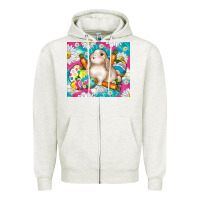 Oatmeal Heather easter day rabbit Zipper Hoodie - TumblerDesignByShophia