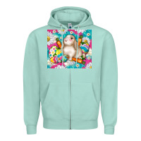 Seafoam easter day rabbit Zipper Hoodie - TumblerDesignByShophia