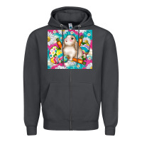 Smoke easter day rabbit Zipper Hoodie - TumblerDesignByShophia