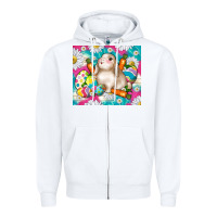 White easter day rabbit Zipper Hoodie - TumblerDesignByShophia