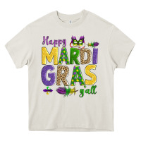 Cream happy mardi gras y'all Heavy Core Tee - AdoDesignShop