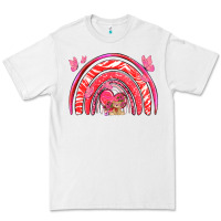 White valentines day rainbow with heart Premium Tee - NancyCooperArtShop
