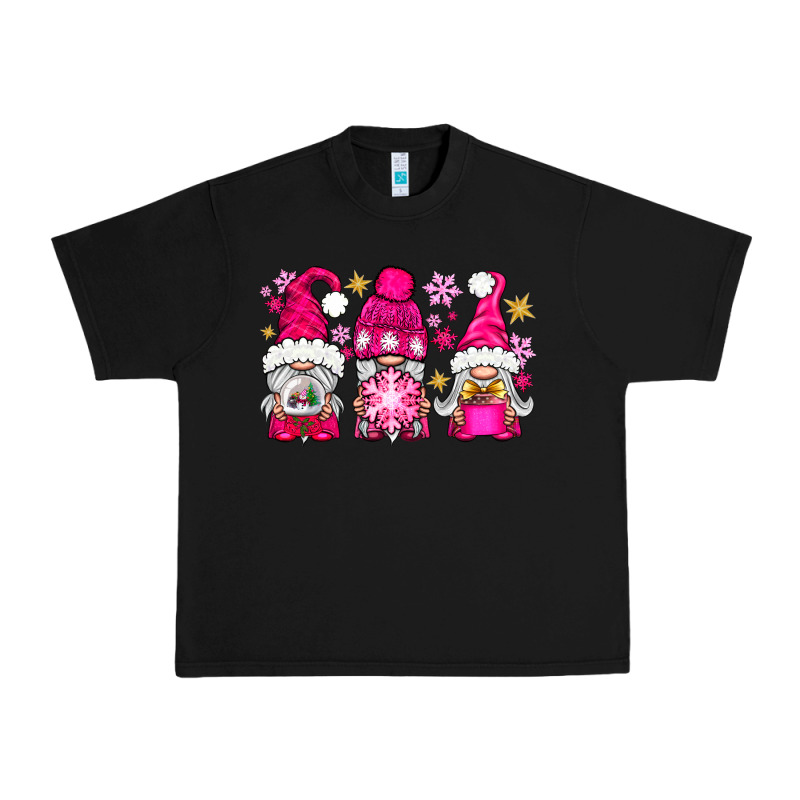 Pink Christmas Winter Gnomes Urban Heavy Tee by NancyCooperArtShop | Teevron