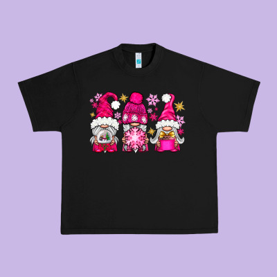 Pink Christmas Winter Gnomes Urban Heavy Tee Designed By Nancycooperartshop