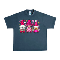 Midnight Navy Pink Christmas winter gnomes Urban Heavy Tee - NancyCooperArtShop