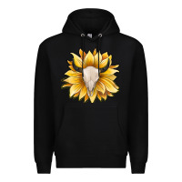 Black sunflower bull skull Premium Hoodie - JahusDesignShop