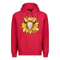 Cardinal sunflower bull skull Premium Hoodie - JahusDesignShop
