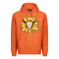 Carrot sunflower bull skull Premium Hoodie - JahusDesignShop