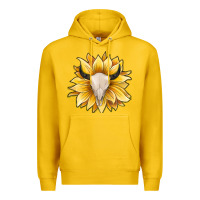 Lemon sunflower bull skull Premium Hoodie - JahusDesignShop