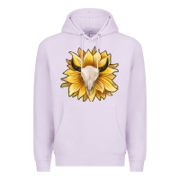 Lilac sunflower bull skull Premium Hoodie - JahusDesignShop