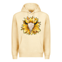 Pina Colada sunflower bull skull Premium Hoodie - JahusDesignShop