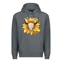 Rock sunflower bull skull Premium Hoodie - JahusDesignShop