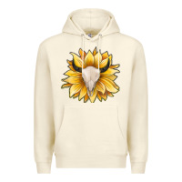 Sandshell sunflower bull skull Premium Hoodie - JahusDesignShop