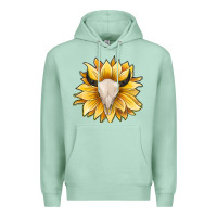 Seafoam sunflower bull skull Premium Hoodie - JahusDesignShop