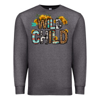 Charcoal Heather wild child Premium Sweatshirt - OliviaCreatesArt