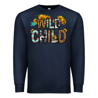 Navy wild child Premium Sweatshirt - OliviaCreatesArt