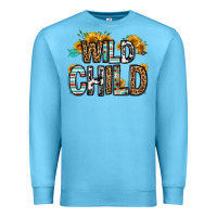 Ocean Blue wild child Premium Sweatshirt - OliviaCreatesArt