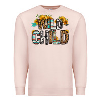 Pale Pink wild child Premium Sweatshirt - OliviaCreatesArt