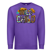 Purple wild child Premium Sweatshirt - OliviaCreatesArt