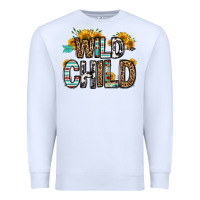 White wild child Premium Sweatshirt - OliviaCreatesArt