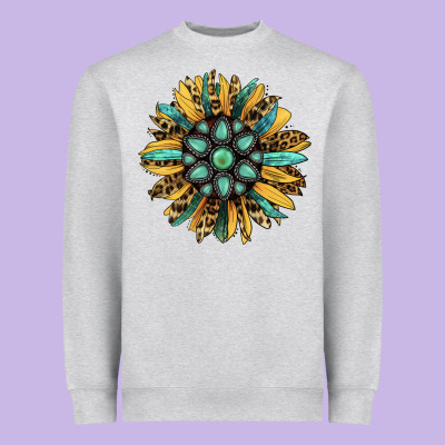 Gemstone Sunflower Heavyweight Sweatshirt Designed By Bettercallsaul