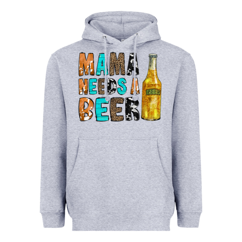 Mama Needs A Beer Heavyweight Hoodie by CowCowDesign | Teevron