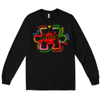 Black autism teacher pencil Long Sleeve Tee - Artiststas