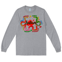 Heather Grey autism teacher pencil Long Sleeve Tee - Artiststas