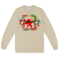 Mushroom autism teacher pencil Long Sleeve Tee - Artiststas