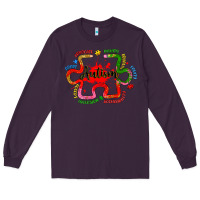 Plum autism teacher pencil Long Sleeve Tee - Artiststas