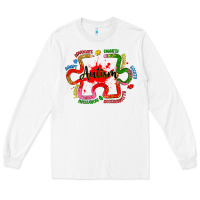 White autism teacher pencil Long Sleeve Tee - Artiststas