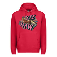 Cardinal Yee haw Premium Hoodie - HowdyJamesFarm