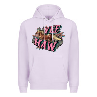 Lilac Yee haw Premium Hoodie - HowdyJamesFarm