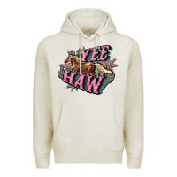 Oatmeal Heather Yee haw Premium Hoodie - HowdyJamesFarm