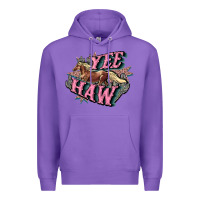 Purple Yee haw Premium Hoodie - HowdyJamesFarm