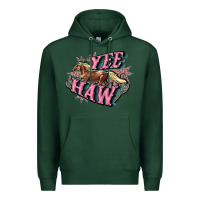 Sports Green Yee haw Premium Hoodie - HowdyJamesFarm