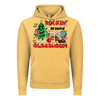Vintage Mustard rockin around the classroom Vintage Hoodie - MaliasSmallBusiness