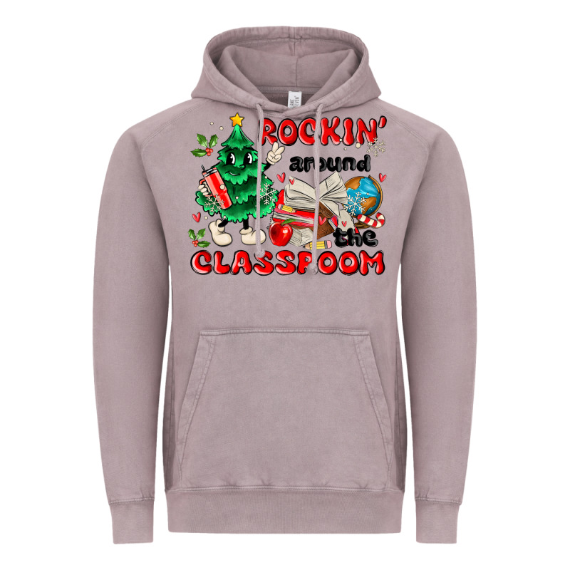 Rockin Around The Classroom Vintage Hoodie by MaliasSmallBusiness | Teevron