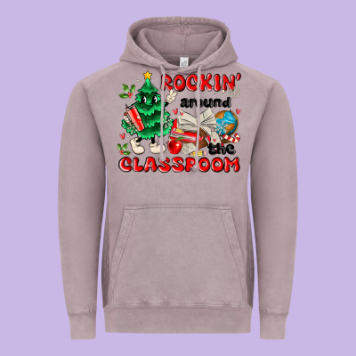 Rockin Around The Classroom Vintage Hoodie Designed By Maliassmallbusiness