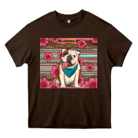 Chocolate Brown british bulldog floral serape tumbler Heavy Core Tee - Artiststas