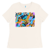 Bone easter butterfly with glitter and cowhide  background Ladies Tee - Artiststas