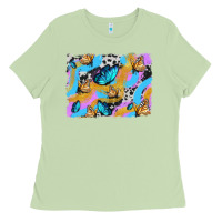 Matcha easter butterfly with glitter and cowhide  background Ladies Tee - Artiststas