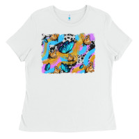 White easter butterfly with glitter and cowhide  background Ladies Tee - Artiststas