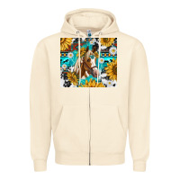 Sandshell cowhide aztec horse Zipper Hoodie - TumblerDesignByShophia