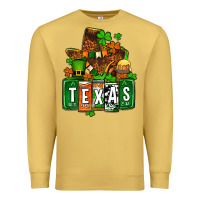 Antique Gold St. Patrick's Texas map Premium Sweatshirt - OliviaCreatesArt