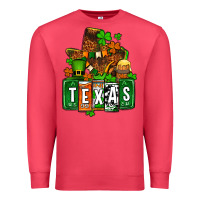 Cardinal St. Patrick's Texas map Premium Sweatshirt - OliviaCreatesArt