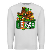 Dove Grey St. Patrick's Texas map Premium Sweatshirt - OliviaCreatesArt